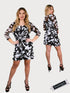 CHACHA Ruffle Knee length PRINTED Dress - D2760